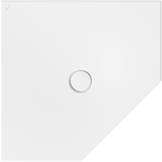 BetteFloor Caro receveurs de douche pentagonaux avec BetteGlasur Plus, 900x900mm, 7191-434PLUS
