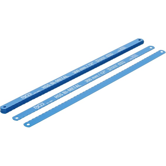 BGS 2061 Lames de scie à métaux, 13 mm de large, 300 mm de long, HSS flexible, pack de 10