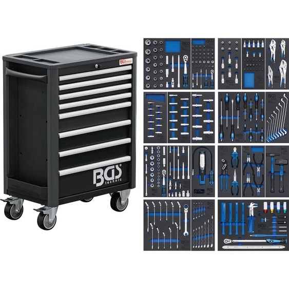 BGS 4114 Chariot datelier Profi Exclusive complet avec 259 outils