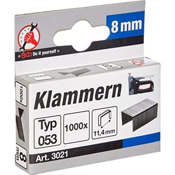 BGS Diy 3021 | Klammern | Type 53 | 8 x 11.4 mm | 1000 Stück