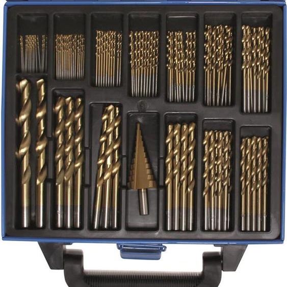 BGS Jeu de forets hélicoïdaux et étagés HSS titane nitruré 1 - 10 mm 119pcs - 2009