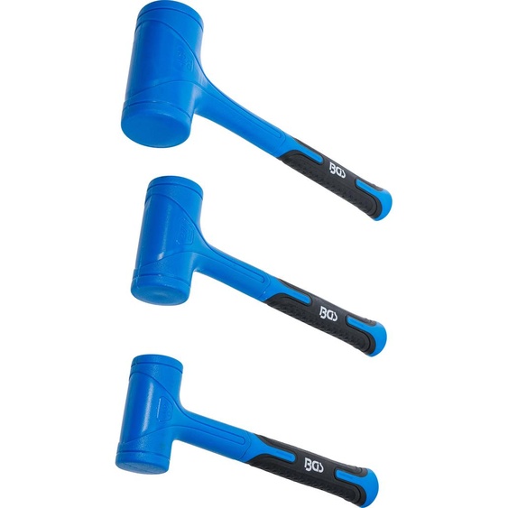 BGS Jeu de marteaux sans rebond Ø 47 / 55 / 65 mm 450 / 765 / 1.275 g 3 pces - 74442