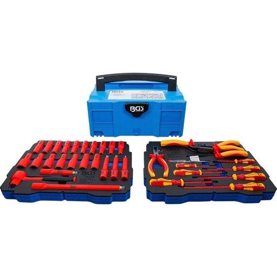 BGS Jeu de pinces / tournevis et clés à douille VDE BGS systainer® 36 pièces - 70230
