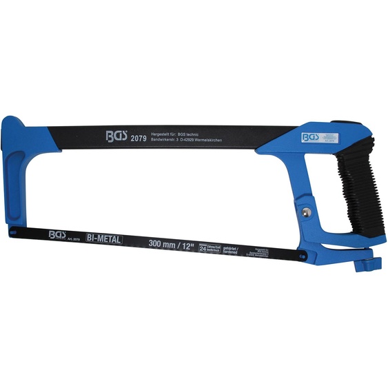 BGS Scie à arc professionnelle extra lourde avec lame de scie HSS 300 mm - 2079