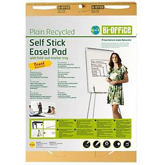 BI-OFFICE 2x30 feuilles de papiers pour Chevalet 635x762 mm auto-Adhésives et Repositionnables FL1217507