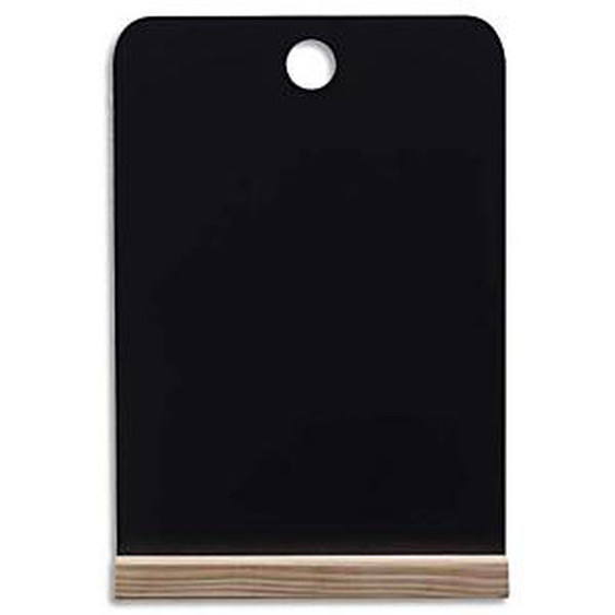 BI-OFFICE Ardoise de table Noire double face, support en pin, format A4