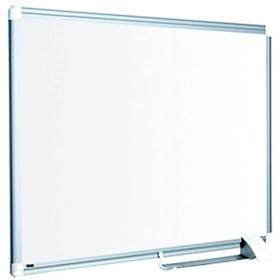 Bi-Office Tableau blanc laqué Maya New Generation - Surface magnétique - Cadre Aluminium - L.180 x H.90 cm