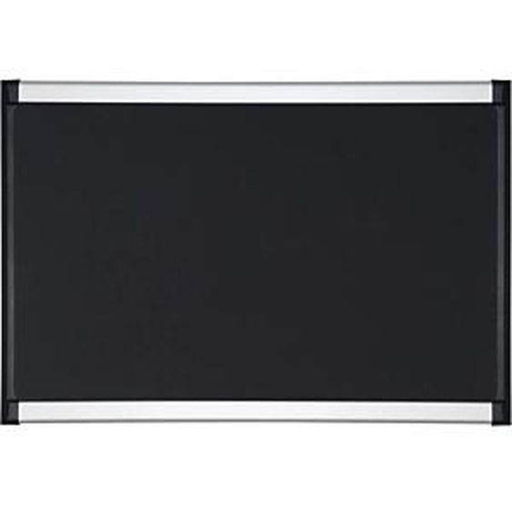 Bi-Office Tableau daffichage en mousse texturée, cadre aluminium et plastique, noir, 1 200 x 900 mm