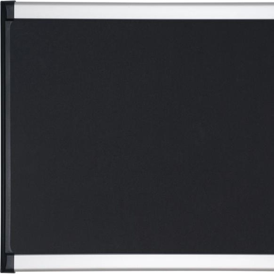 Bi-Office Tableau daffichage en mousse texturée, cadre aluminium et plastique, noir, 1 200 x 900 mm