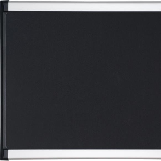 Bi-Office Tableau daffichage en mousse texturée, cadre aluminium et plastique, noir, 1 200 x 900 mm