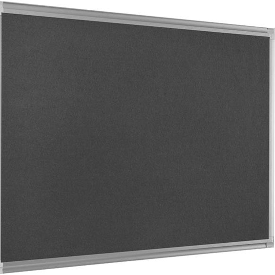 Bi-Office Tableau en feutrine New Generation Maya, surface grise, cadre en aluminium anodisé gris, 1 800 x 1 200 mm