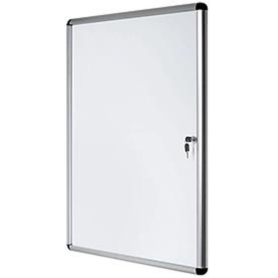 Bi-Office Vitrine dintérieur Enclore porte-battante fond magnétique, 4 feuilles A4, dimensions L50 x H67,4 x P3,5 cm