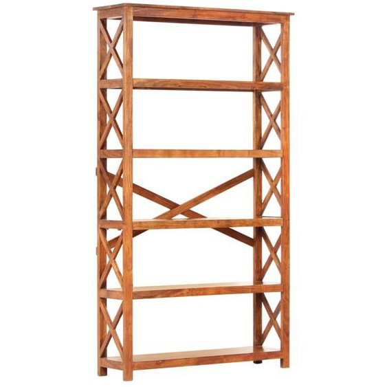 Bibliothèque 100x30x180cm Bois massif dacacia et finition miel