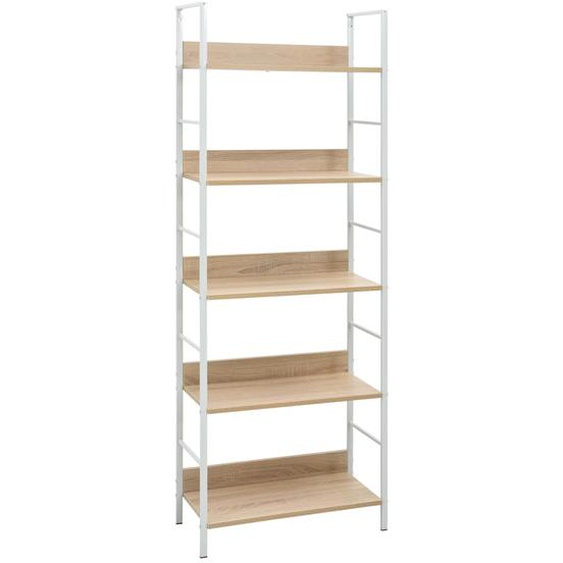 Bibliothèque à 5 niveaux chêne 60x27,6x158,5 cm bois ingénierie