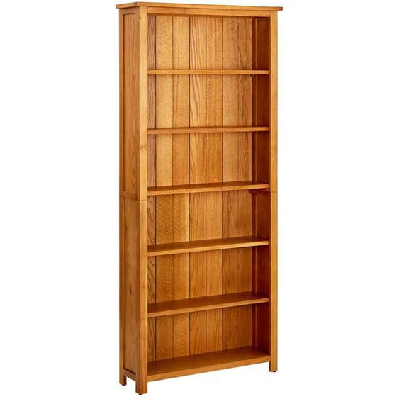 Bibliothèque à 6 étagères 80x22,5x180 cm Bois de chêne massif