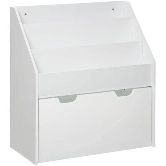 Bibliothèque Avec Bac De Rangement - Douceur Blanc