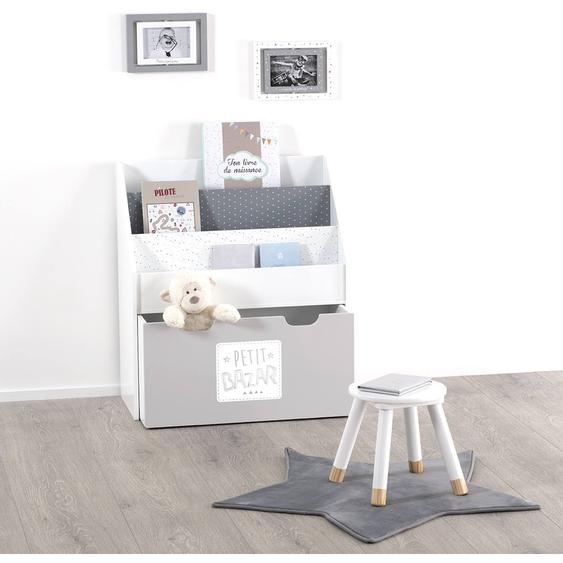 Bibliothèque Avec Bac De Rangement - Douceur Gris