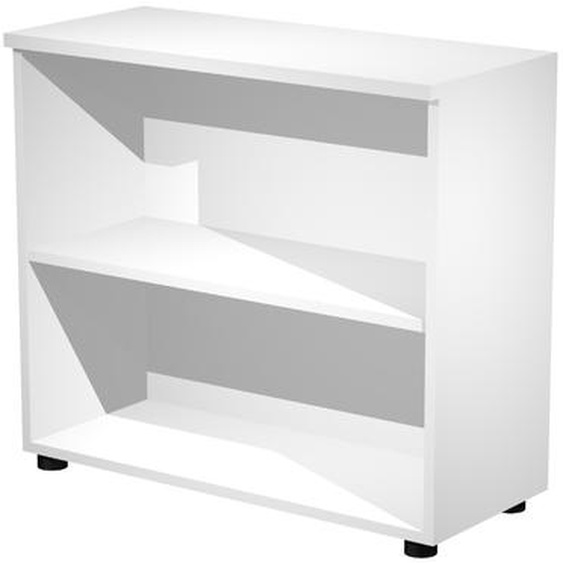Bibliothèque basse Pronto - L.80 x H.72 cm - Sans porte - Blanc