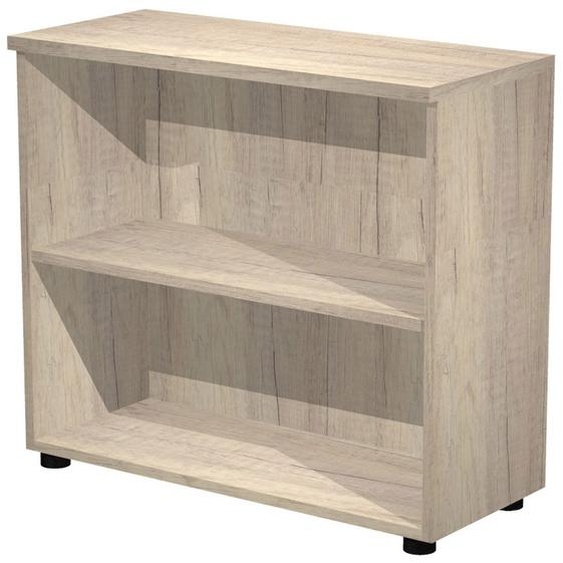 Bibliothèque basse Pronto - L.80 x H.72 cm - Sans porte - Chêne Canadien