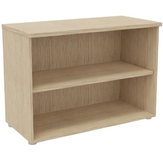 Bibliothèque basse sans porte L.100 x P.48 x H.72 cm - Chêne