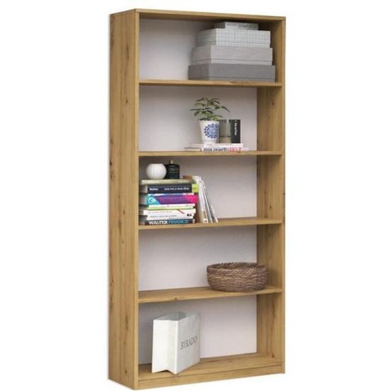 Bibliothèque classique en chêne HUCOCO - FLORENCE - 182x80x30 - 4 étagères