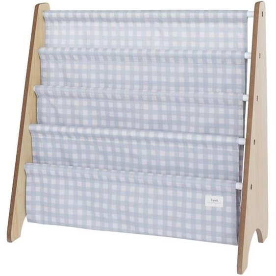Bibliothèque En Tissu Bleu, Blanc