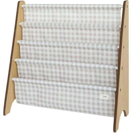 Bibliothèque En Tissu Ecru, Blanc