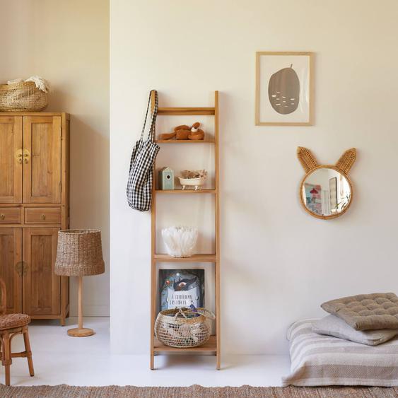 Bibliothèque Enfant En Bois De Teck 40x160 Bahya Step Naturel