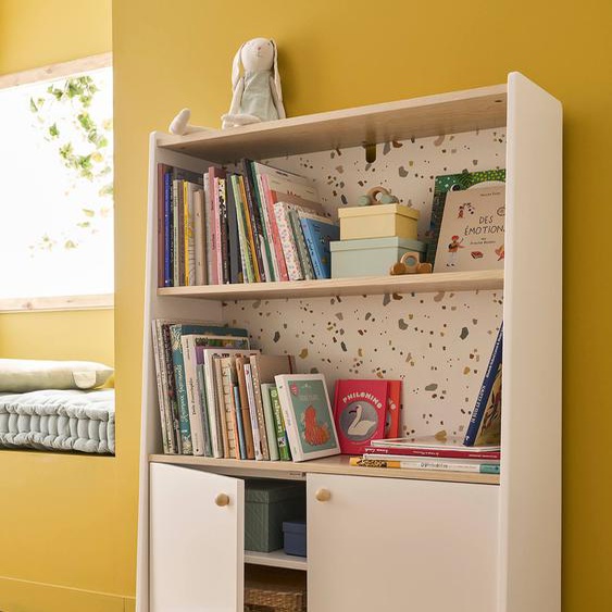 Bibliothèque étagère basse LIGNE TERRAZZO beige
