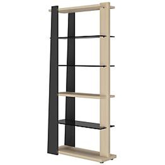 Bibliothèque Fusion - L.87 x H.190 cm - Chêne structuré