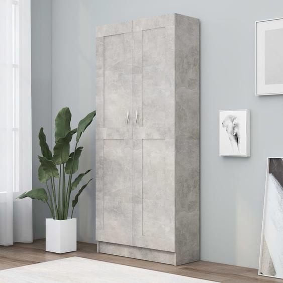Bibliothèque Gris béton 82,5x30,5x185,5 cm Bois dingénierie
