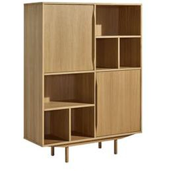 Bibliothèque H.160 cm BONNIE placage chêne massif