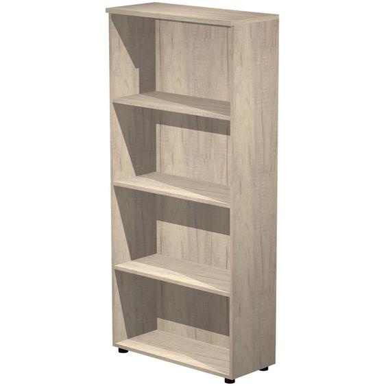 Bibliothèque haute Pronto - L.80 x H.180 cm - Sans porte - Chêne Canadien