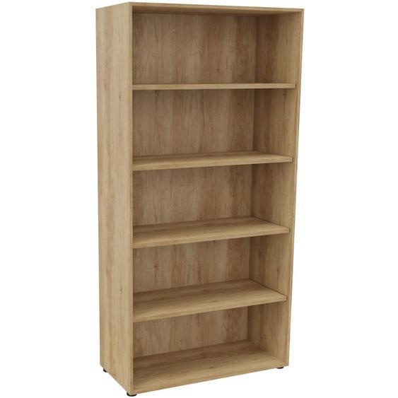 Bibliothèque haute sans porte L.100 x P.48 x H.203 cm - Chêne Nebraska