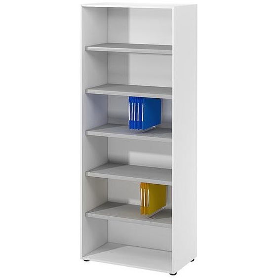 Bibliothèque haute sans porte L.80 x P.48 x H.201 cm - Blanc