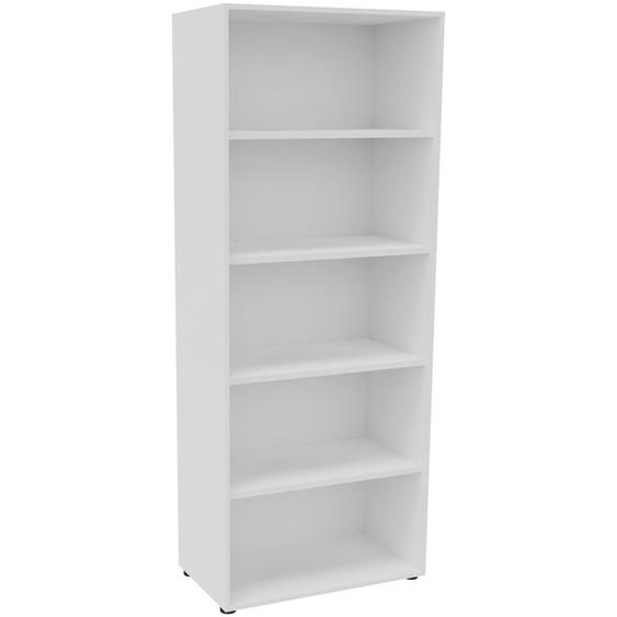 Bibliothèque haute sans porte L.80 x P.48 x H.201 cm - Blanc