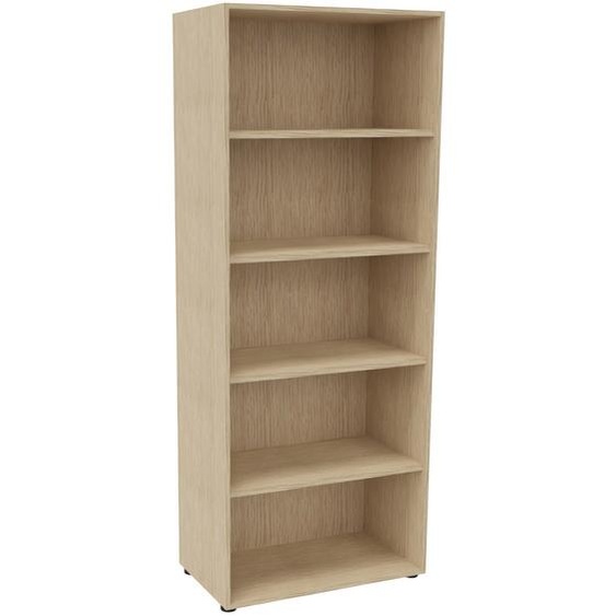 Bibliothèque haute sans porte L.80 x P.48 x H.201 cm - Chêne