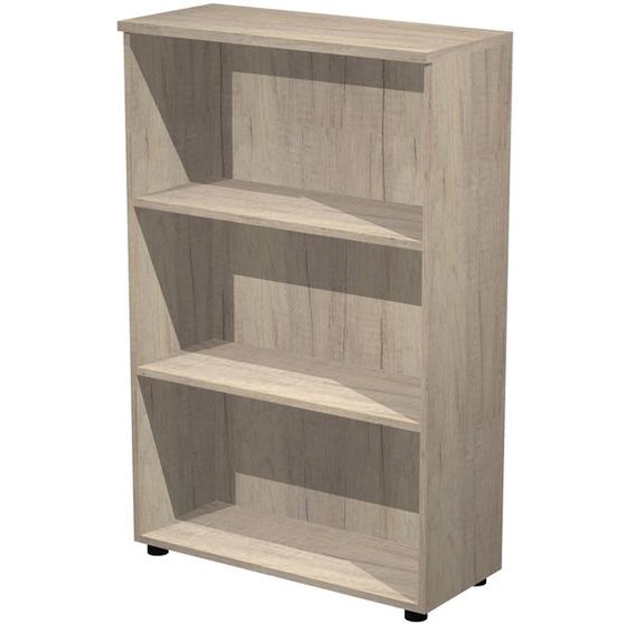 Bibliothèque mi-hauteur Pronto - L.80 x H.120 cm - Sans porte - Chêne Canadien