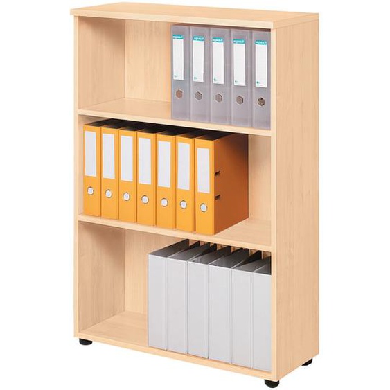 Bibliothèque mi-hauteur Pronto - L.80 x H.120 cm - Sans porte - Hêtre