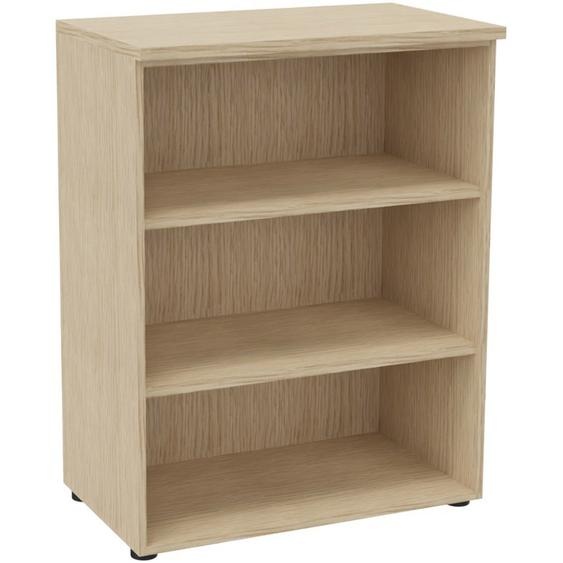 Bibliothèque mi-hauteur sans porte L.80 x P.48 x H.104 cm - Chêne