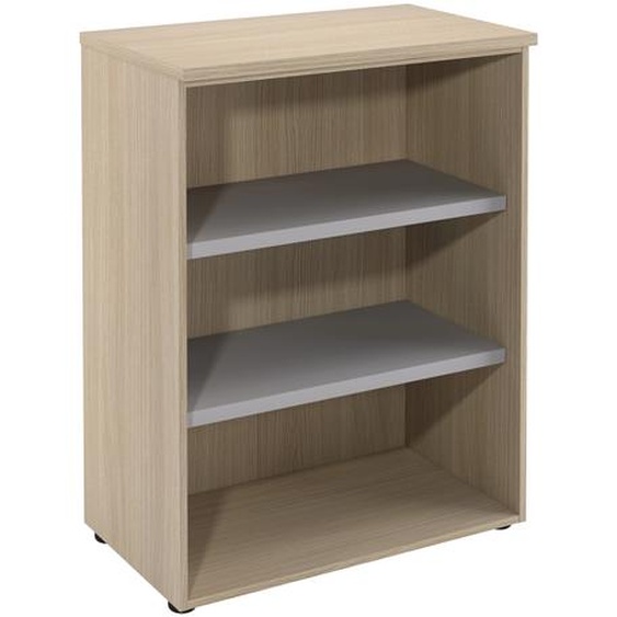 Bibliothèque mi-hauteur sans porte L.80 x P.48 x H.104 cm - Chêne