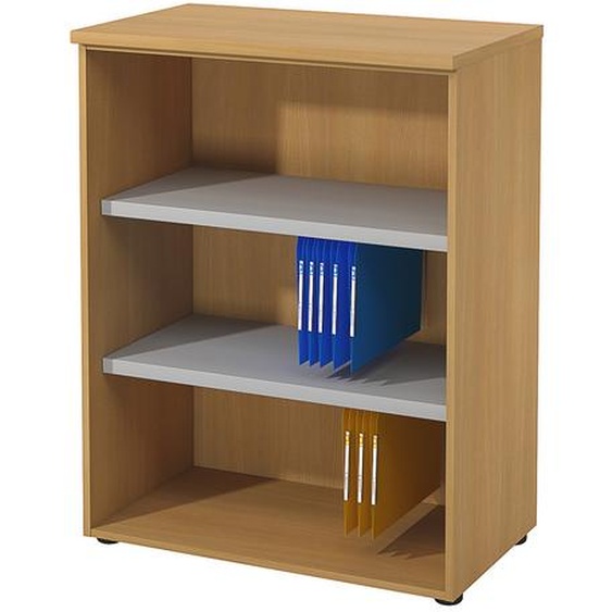 Bibliothèque mi-hauteur sans porte L.80 x P.48 x H.104 cm - Hêtre