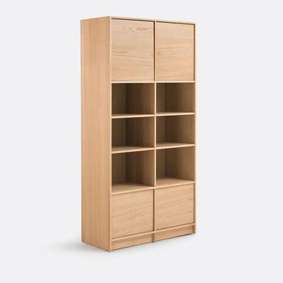 Bibliothèque modulable en chêne, 4 portes, Senssia