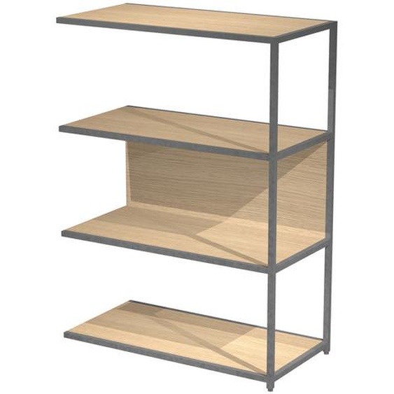 Bibliothèque module suivant Cassandra L.90 x H.122 cm - Chêne et Anthracite
