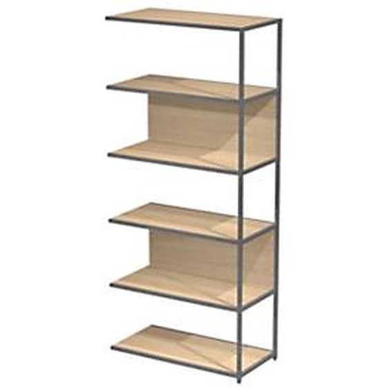 Bibliothèque module suivant Cassandra L.90 x H.200 cm - Chêne et Anthracite