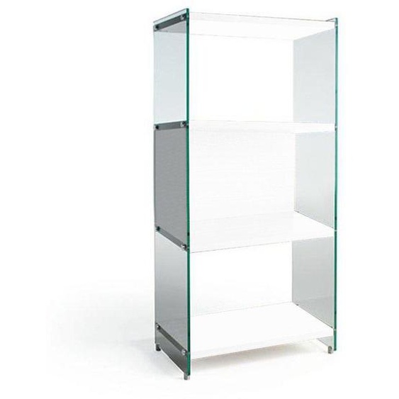 Bibliothèque murale 4 étagères BABYLONE 60 cm blanc