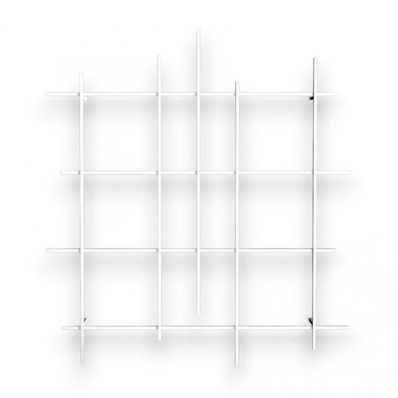 Bibliothèque murale LIBRA acier 4 colonnes coloris blanc