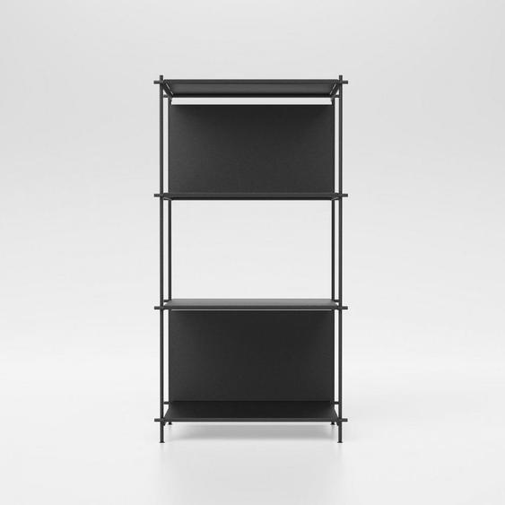 Bibliothèque  MUSA  65 cm avec côtés 126 cm de haut en tiges dacier