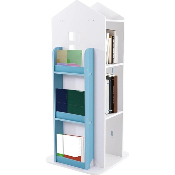 Bibliothèque pivotante - Étagère dangle pour enfants - Rotation 360° - Pour le salon, la chambre denfants et le bureau - Autonome - Montage nécessaire