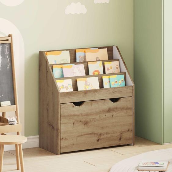 Bibliothèque pour enfants Chêne artisanal 60 x 29,5 x 69 cm